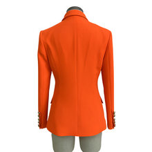 Load image into Gallery viewer, Heritage, Orange Double-Breasted Women&#39;s Jacket with Lion Head Buttons