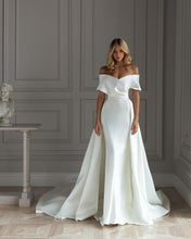 Load image into Gallery viewer, Silky Satin Off-The-Shoulder Wedding Dress