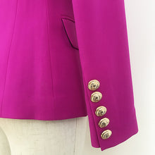 Load image into Gallery viewer, Barbie Pink, Double-Breasted Women&#39;s Jacket with Lion Head Buttons