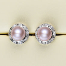 Load image into Gallery viewer, Natural Strong Freshwater Genuine Pearl Earrings In S925 Silver