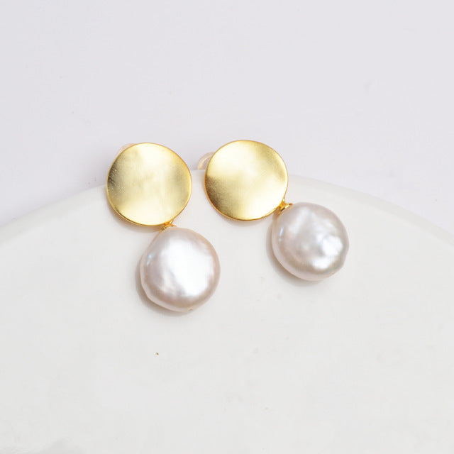 Silver Freshwater Pearl Earrings