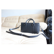 Load image into Gallery viewer, Genuine Leather Diagonal Woven Bag