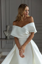 Load image into Gallery viewer, Silky Satin Off-The-Shoulder Wedding Dress