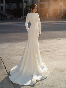 Minimalist Chic Bridal Wear, Simple Wedding Dress