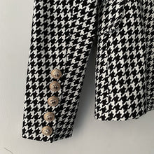 Load image into Gallery viewer, Prestige, Women&#39;s Houndstooth Tailored Jacket with Lion Head Buttons