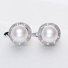 Load image into Gallery viewer, Natural Strong Freshwater Genuine Pearl Earrings In S925 Silver