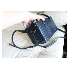 Load image into Gallery viewer, Genuine Leather Diagonal Woven Bag