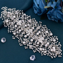 Load image into Gallery viewer, Bridal Headband Rhinestone Handmade Rhinestone