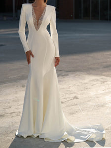 Minimalist Chic Bridal Wear, Simple Wedding Dress