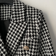 Load image into Gallery viewer, Prestige, Women&#39;s Houndstooth Tailored Jacket with Lion Head Buttons