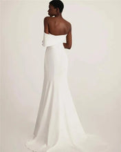 Load image into Gallery viewer, One-shoulder Stretch Satin Wedding Dress