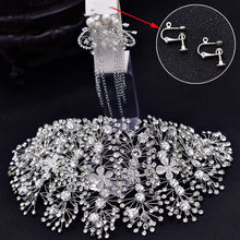 Load image into Gallery viewer, Bridal Headband Rhinestone Handmade Rhinestone